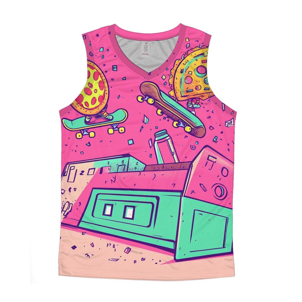 Snack Attack Skatepark cotton sleeveless tops