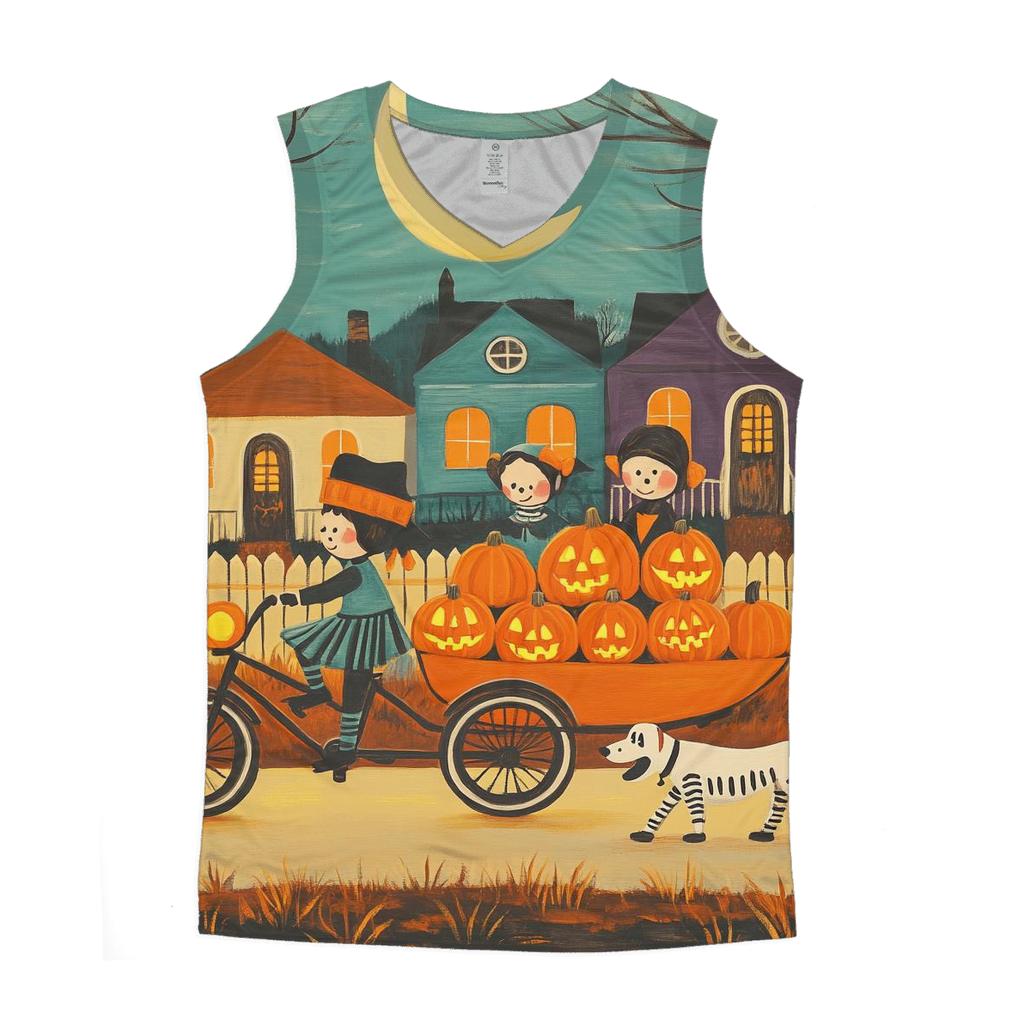 Pumpkin Patrol Haunted Neighborhood casual summer tank tops