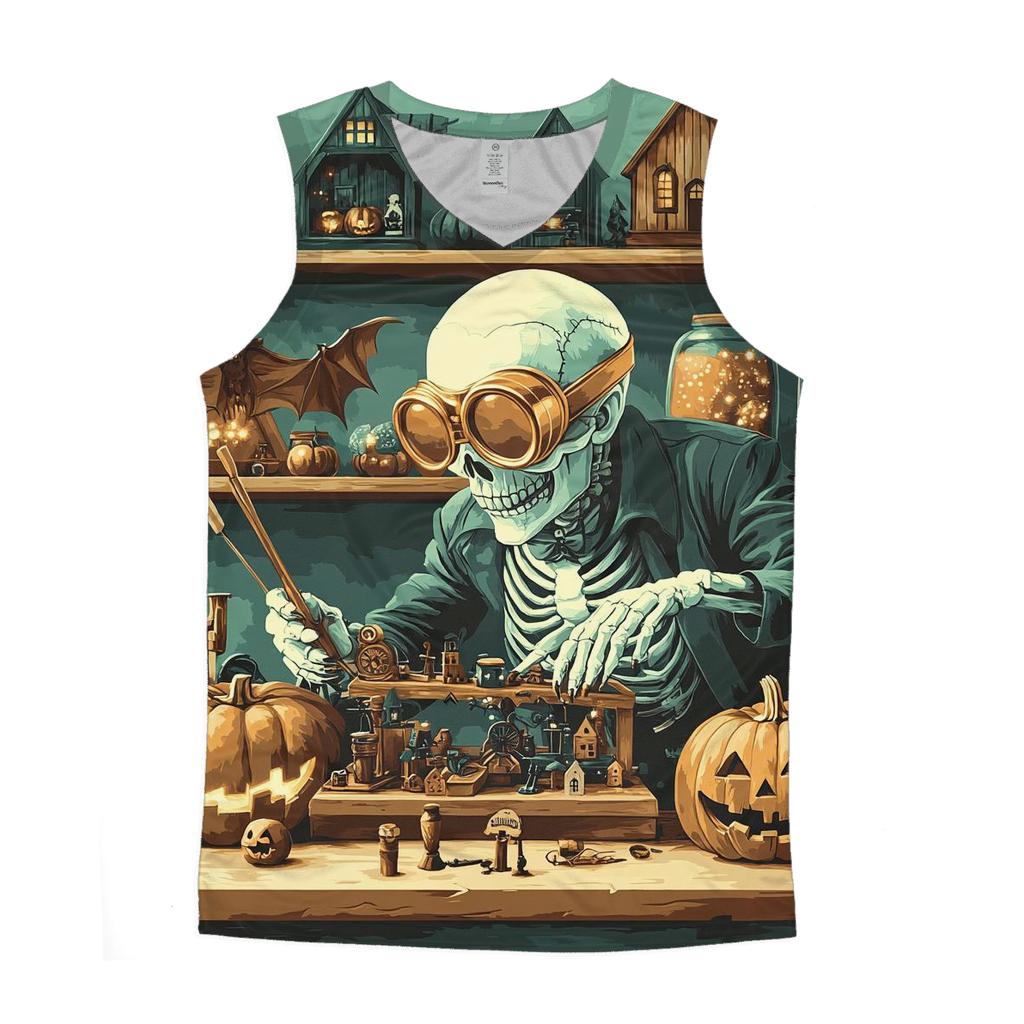 Haunted Toymaker Midnight Workshop casual summer tank tops
