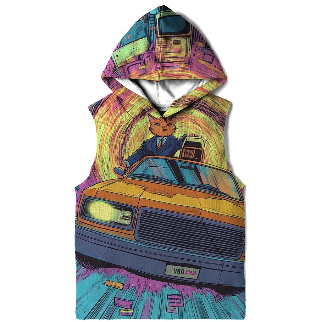 Toon Taxi Time Warp printed hoodies