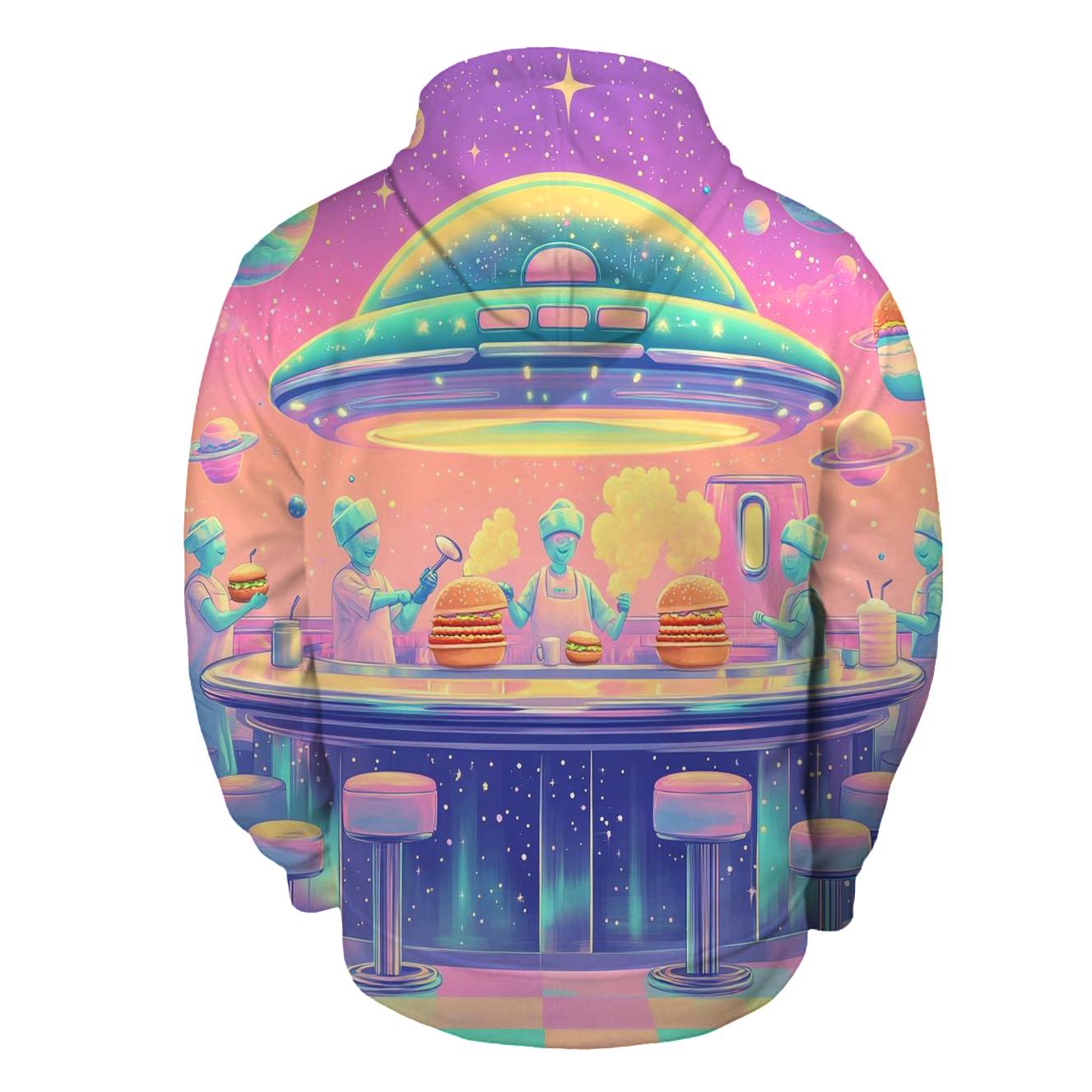 Alien Diner Daydream embroidered hoodies