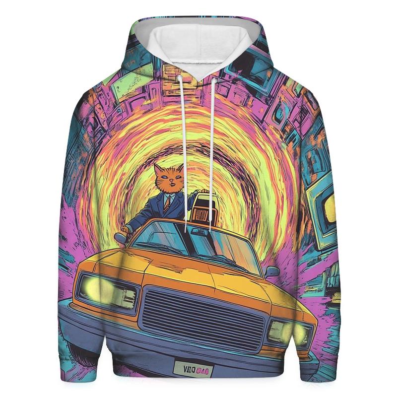 Toon Taxi Time Warp graphic hoodies
