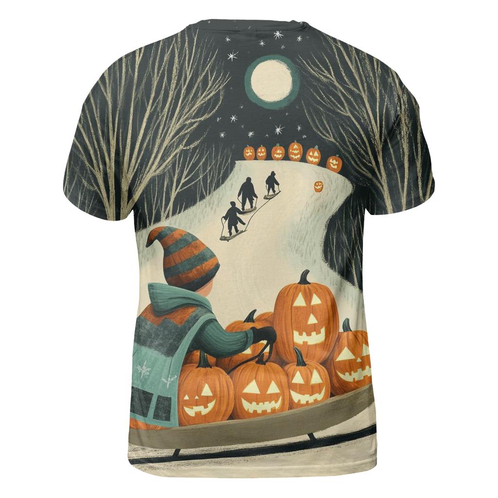 Lantern Sled Of The Haunted Hills creative print fashion shirts