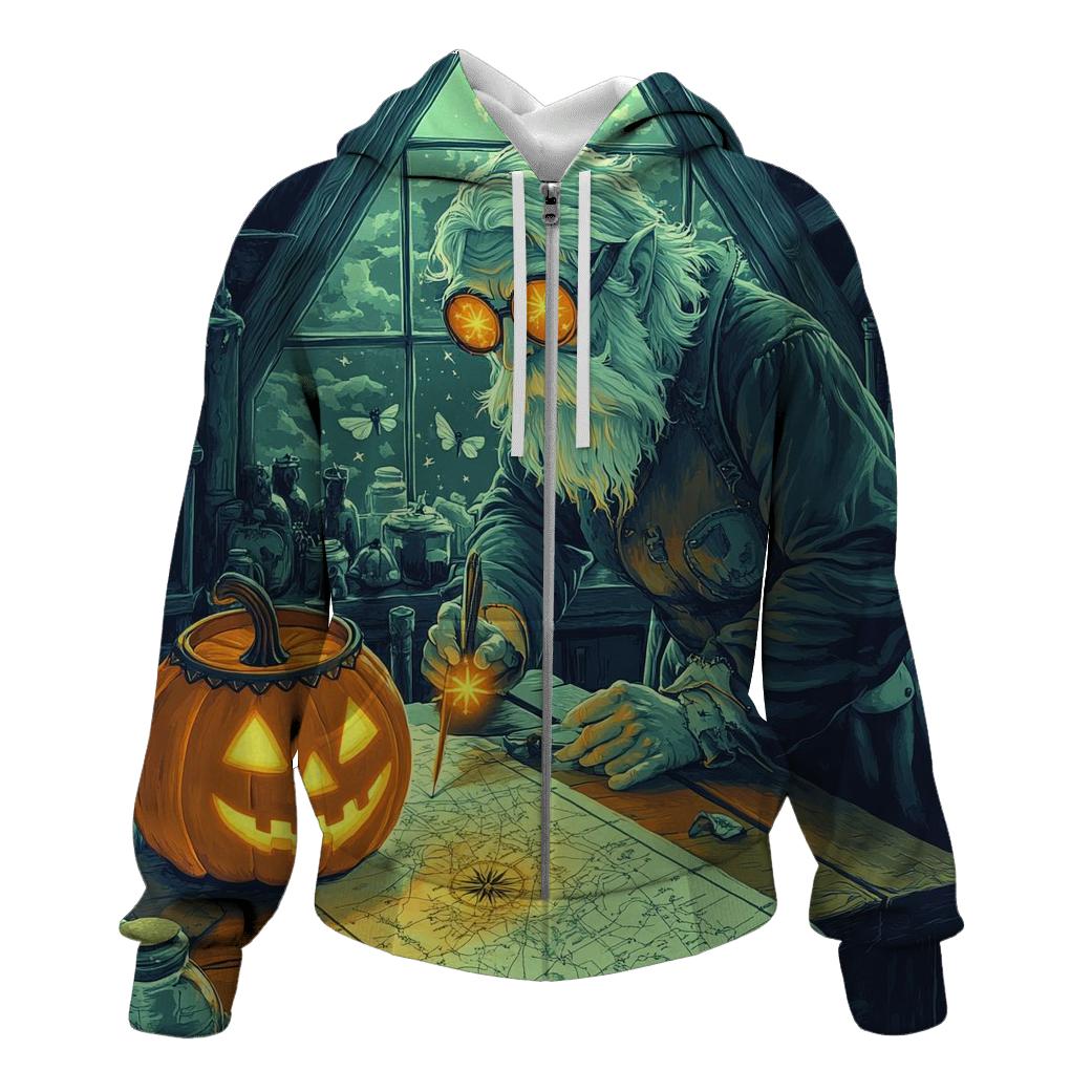 Spooky Lantern Cartographer printed hoodies