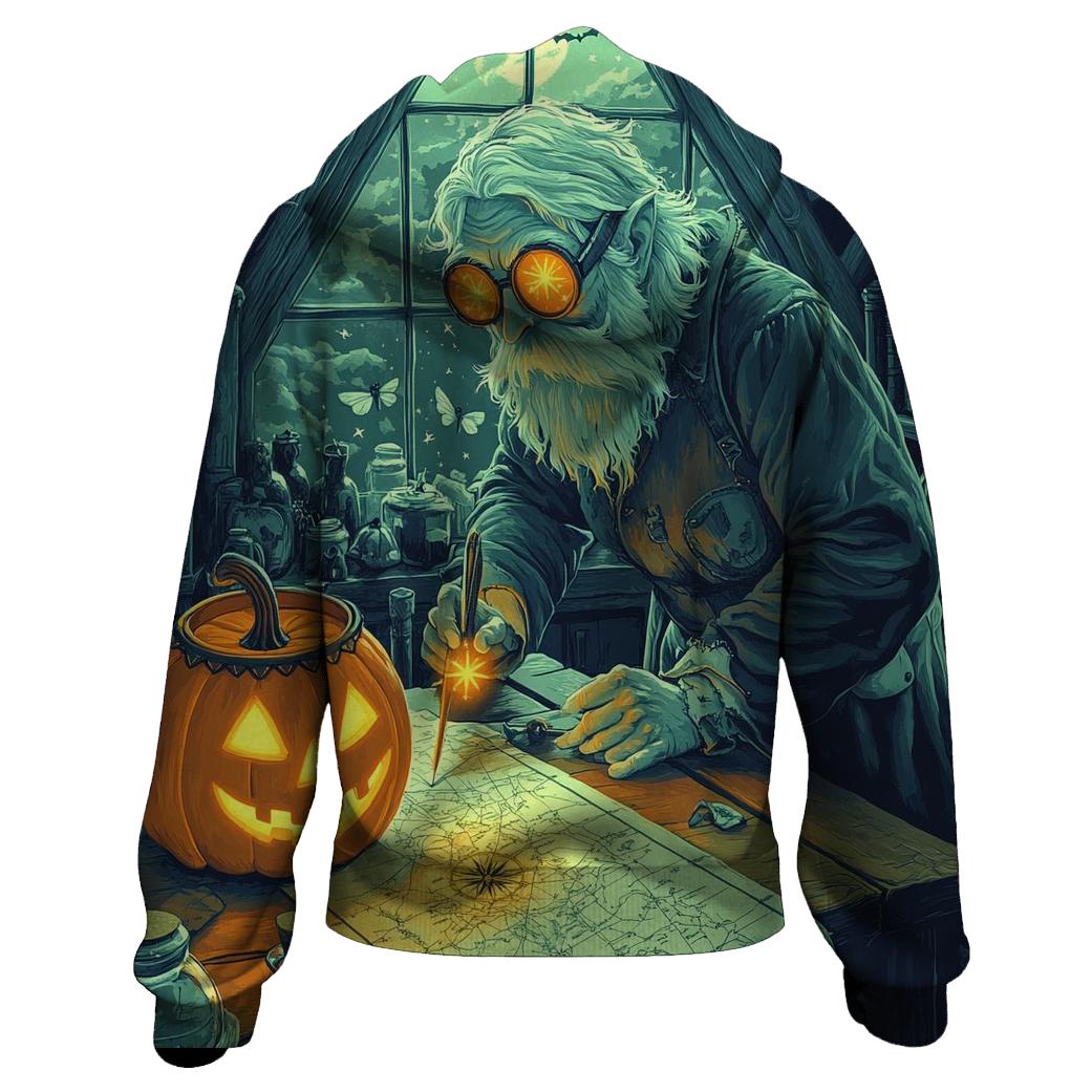 Spooky Lantern Cartographer printed hoodies