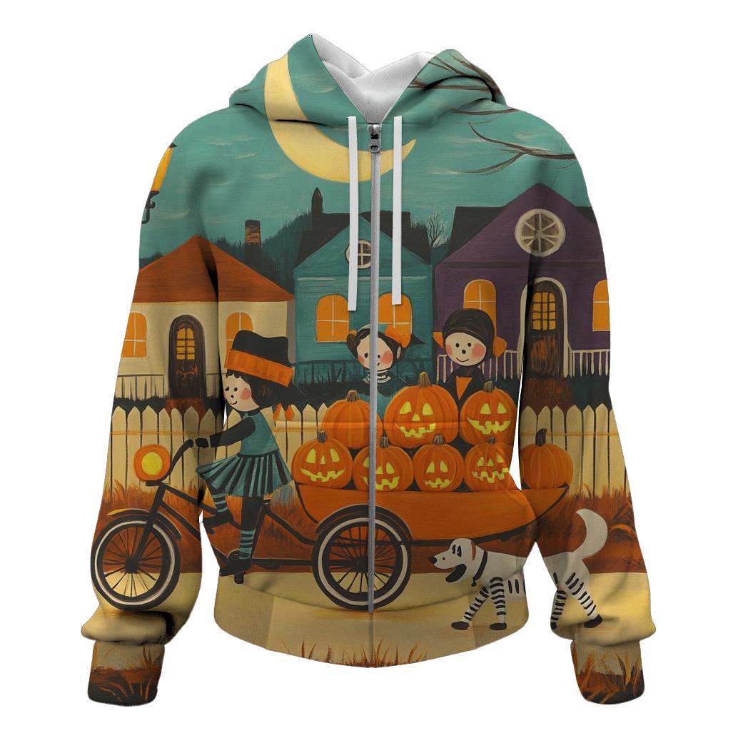 Pumpkin Patrol Haunted Neighborhood printed hoodies