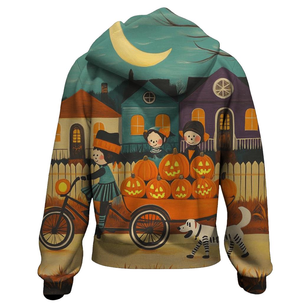 Pumpkin Patrol Haunted Neighborhood printed hoodies