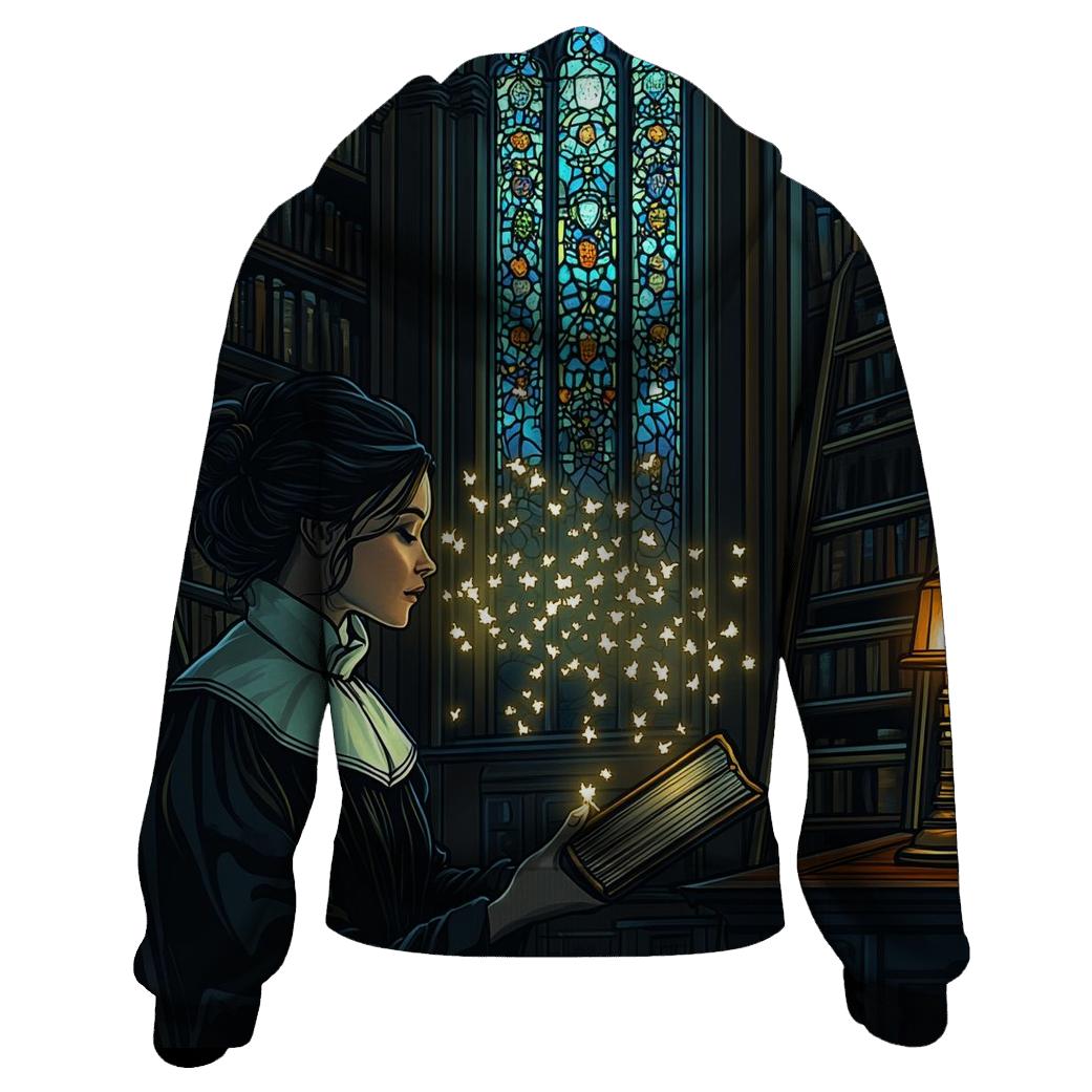 Ghostly Librarian Halloween Tale custom hoodies