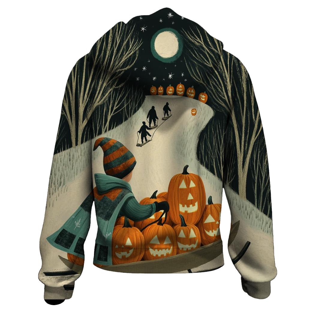Lantern Sled Of The Haunted Hills graphic hoodies