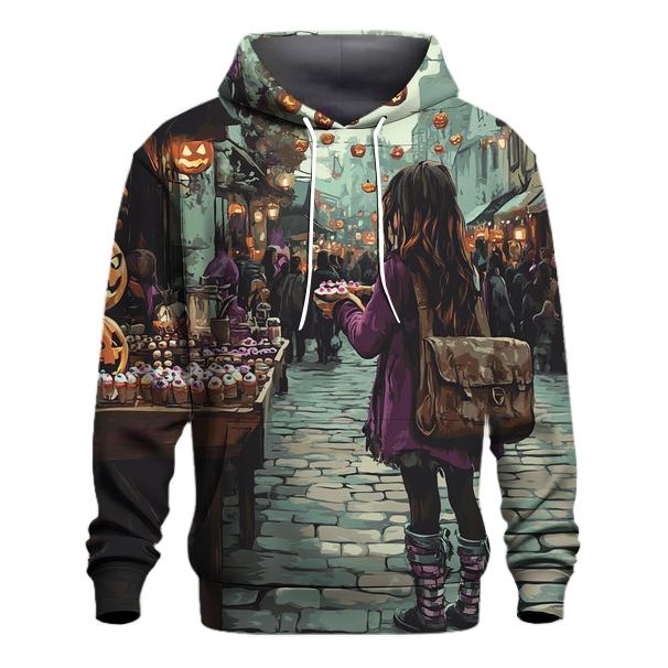 Witch In Midnight Market Halloween zip-up hoodies