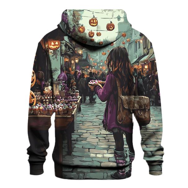 Witch In Midnight Market Halloween zip-up hoodies