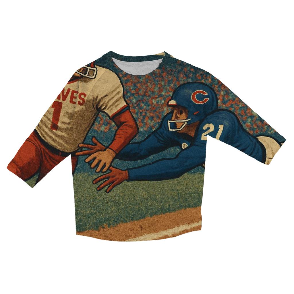 Third Base Blitz trendy 3/4 sleeve tops