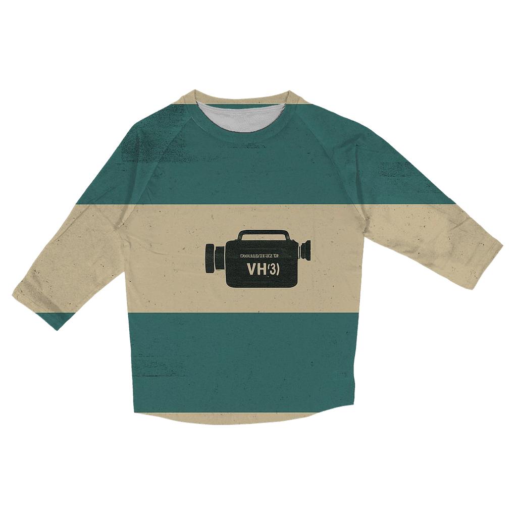 VHS Static Stripes custom 3/4 sleeve shirts