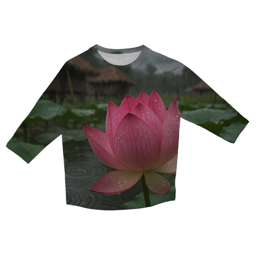 Monsoon Lotus In Village Pond casual three quarter sleeve shirts