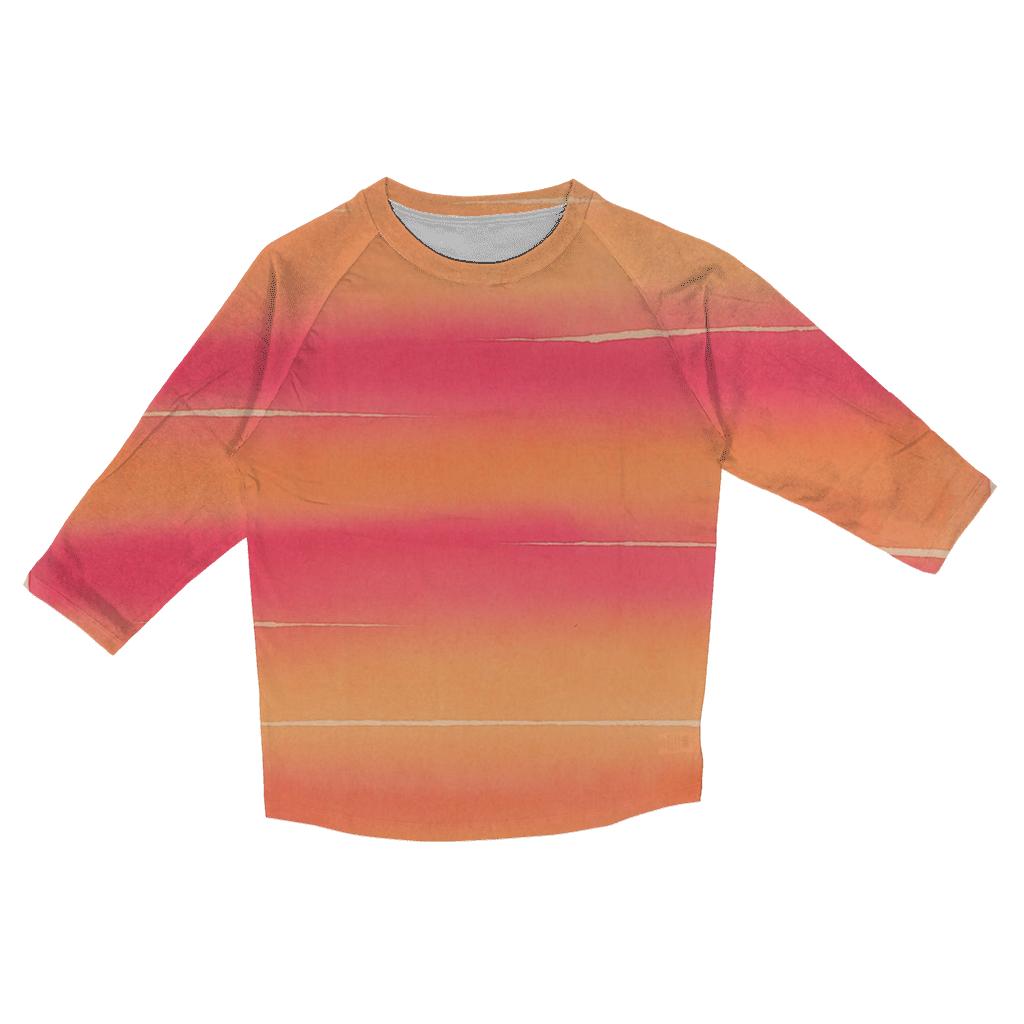 Overdye Sunset Ombre casual three quarter sleeve shirts