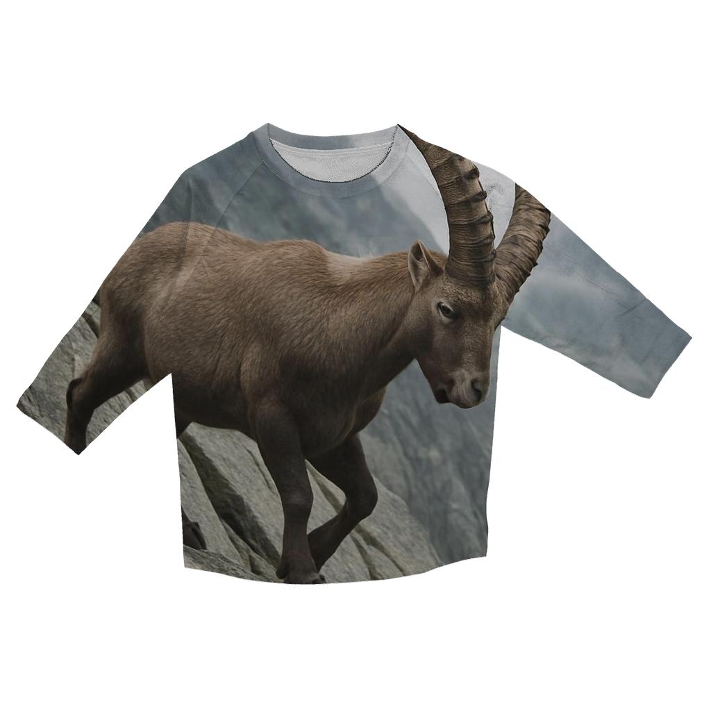 Alpine Ibex Traverse designer 3/4 sleeve blouses