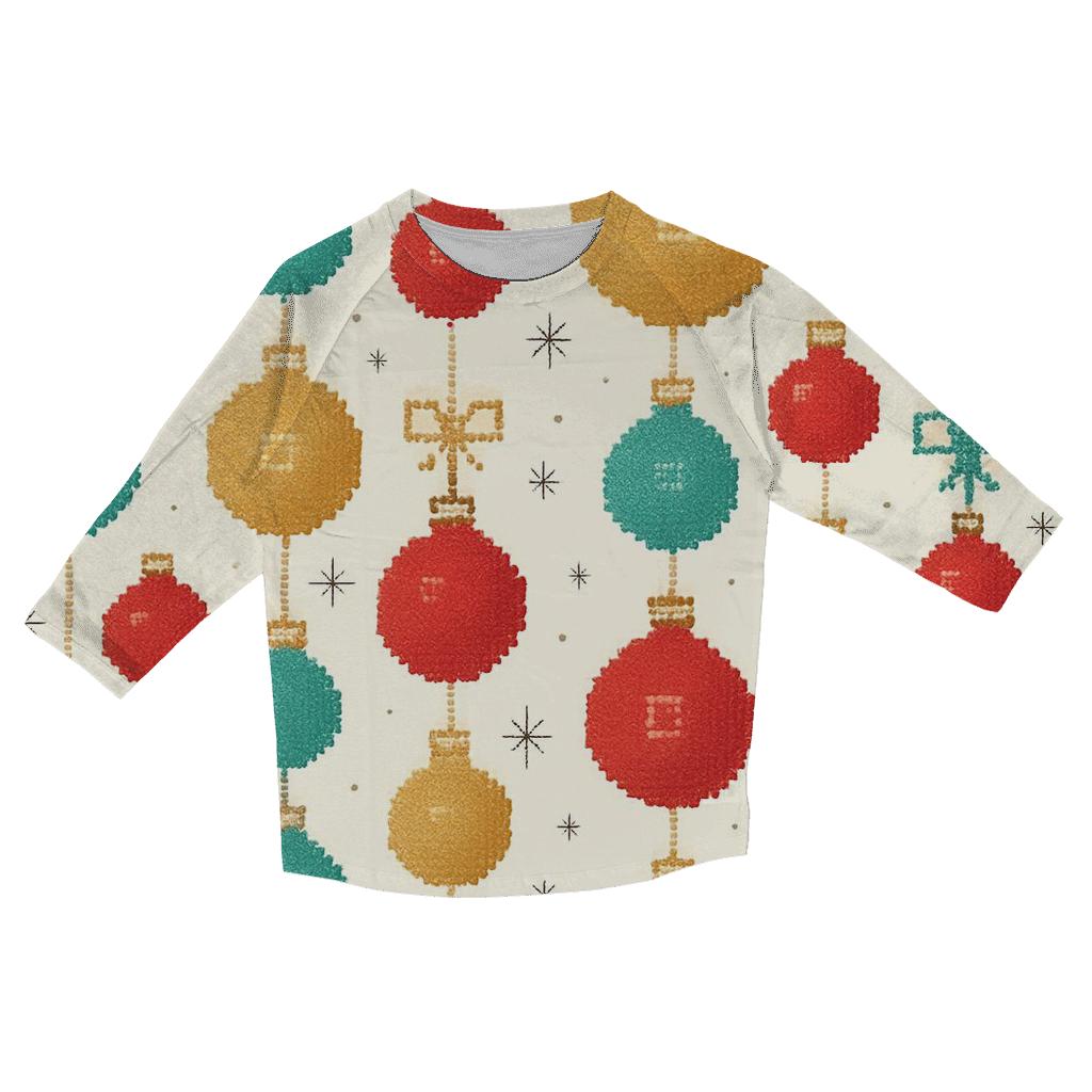 Ornament Ribbon Tapestry Design fashion 3/4 sleeve shirts