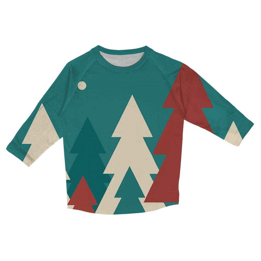 Geometric Noel Landscape trendy 3/4 sleeve tops