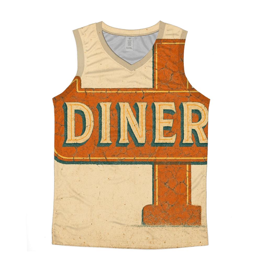 Burnt Orange Roadside Diner Sign designer workout tanks