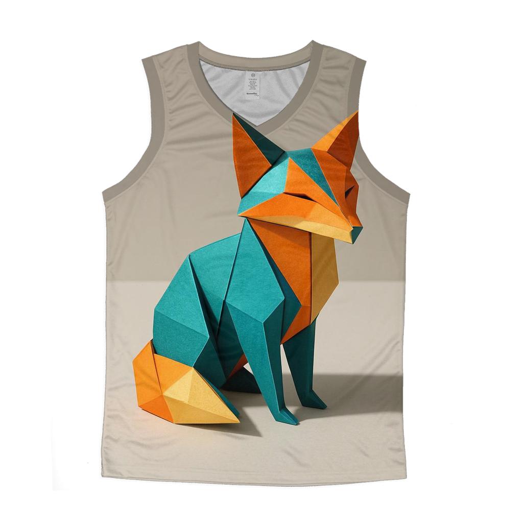 Chromatic Origami Fox sports performance tank tops