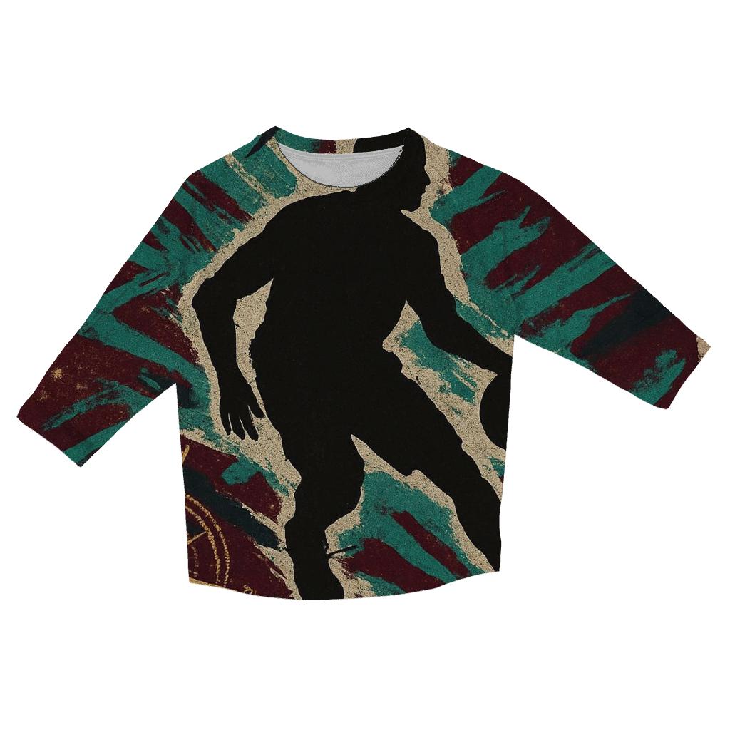 Soccer Street Art Collage printed three quarter sleeve shirts