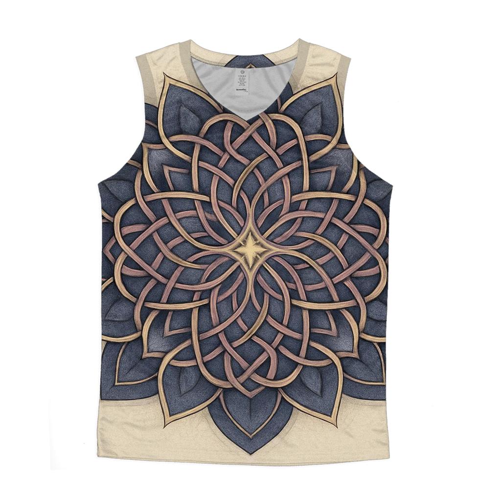 Infinite Loop Mandala graphic print tank tops
