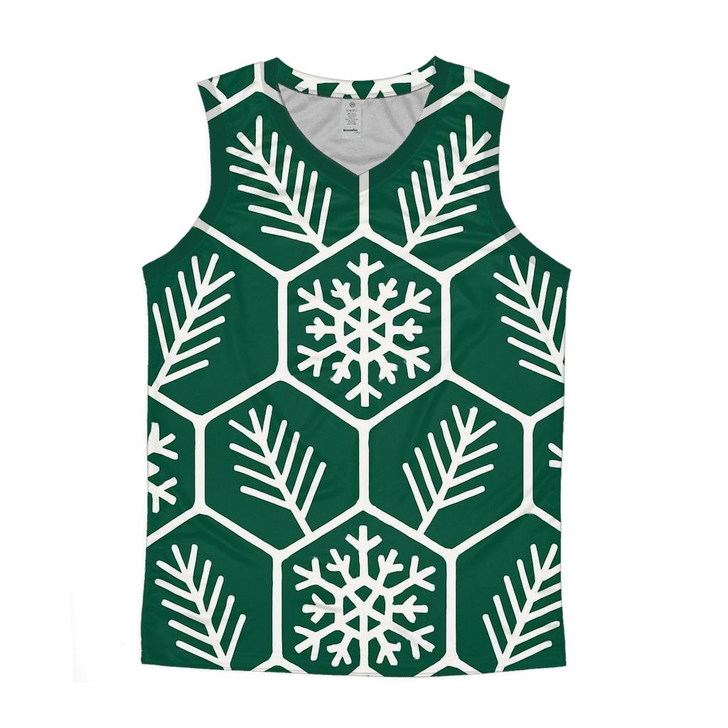Snowflake Hex Pattern casual summer tank tops