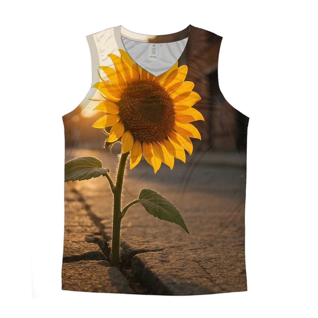 Urban Sidewalk Sunflower Repair designer workout tanks