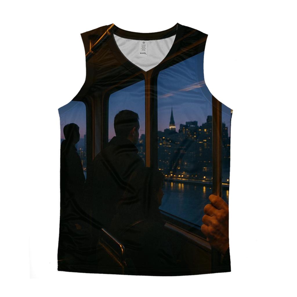 Roosevelt Island Tram At Twilight casual summer tank tops