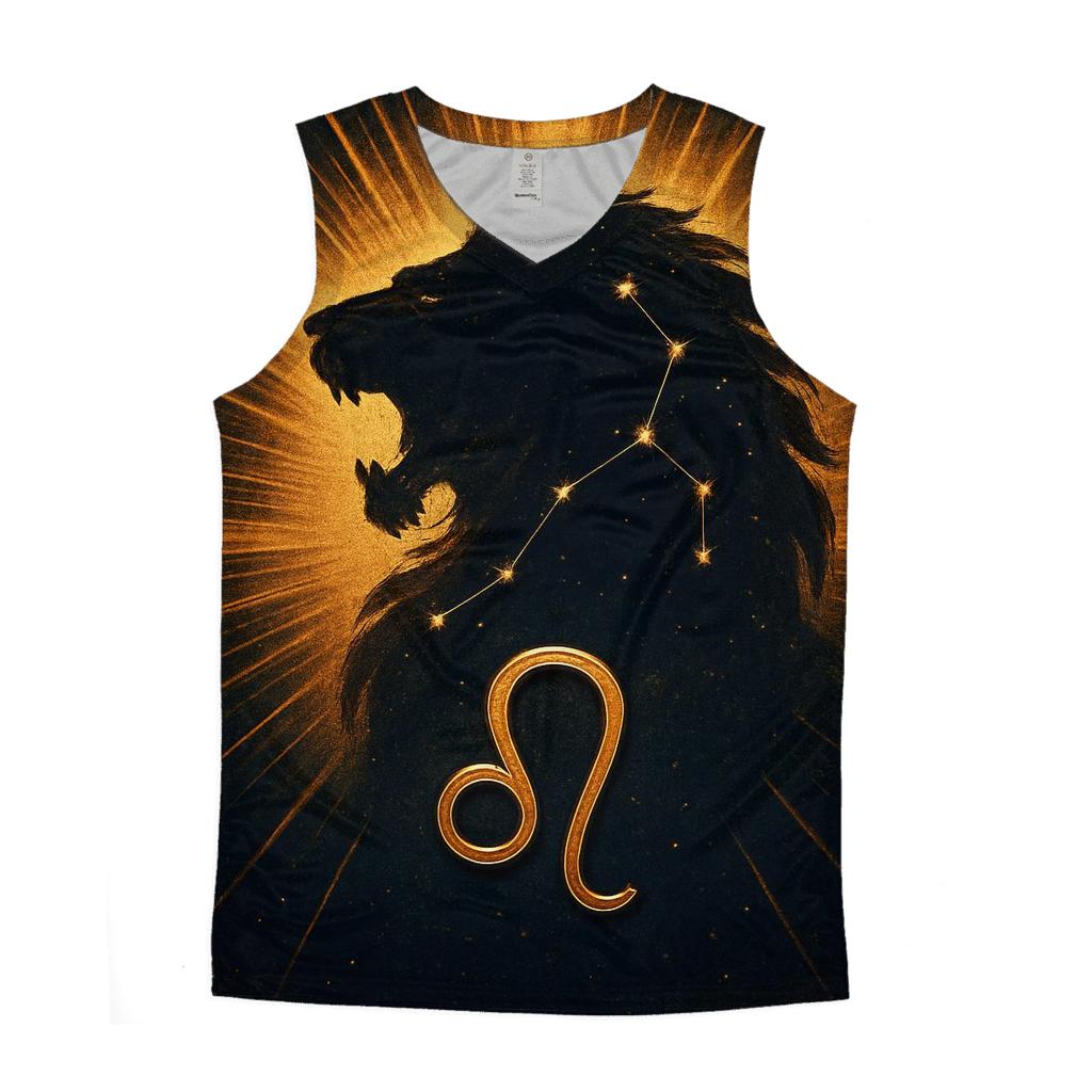 Leo Solar Flare Lion Artwork personalized athletic tanks
