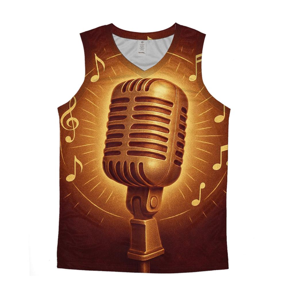 Microphone Halo designer workout tanks
