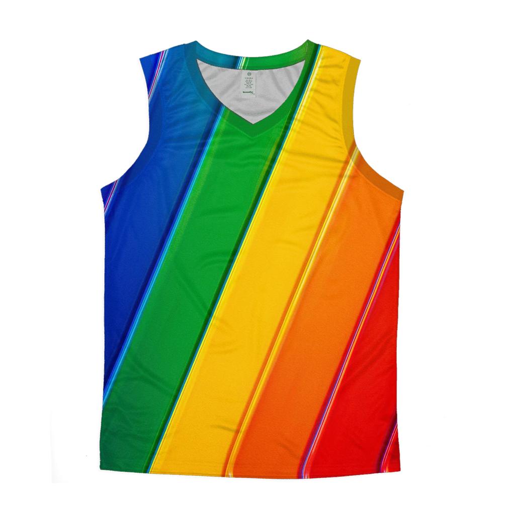 Rainbow Prism Strip casual summer tank tops