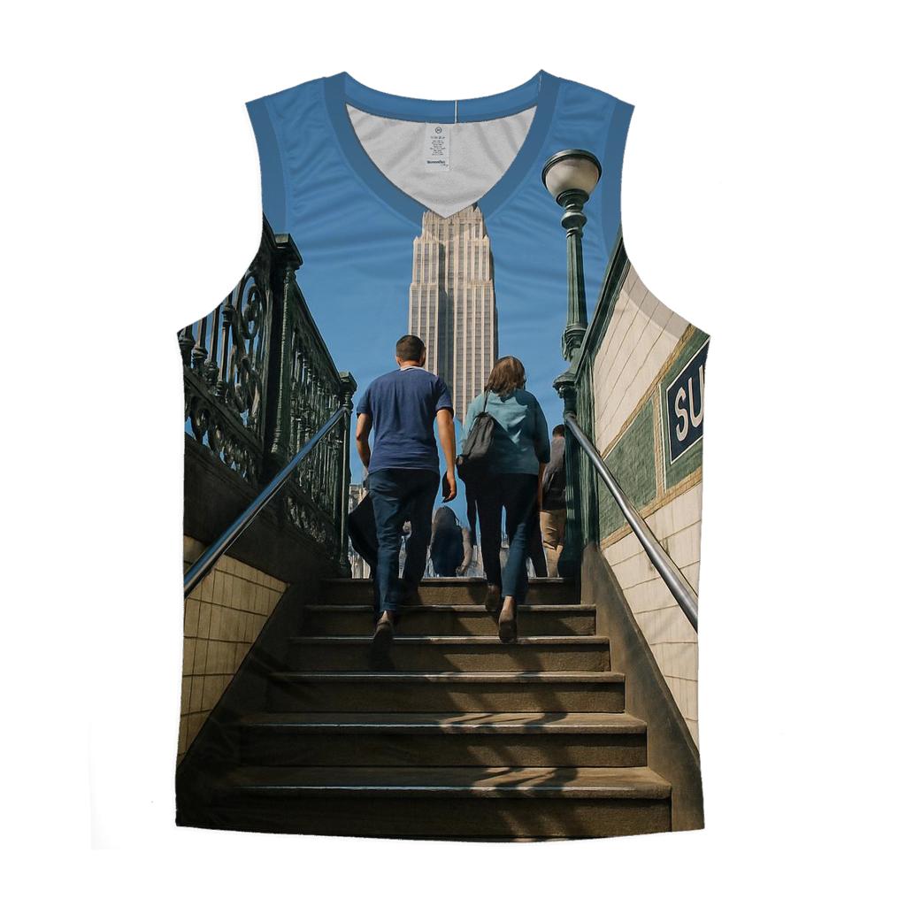 Subway Entrance Framing The Skyline cotton sleeveless tops