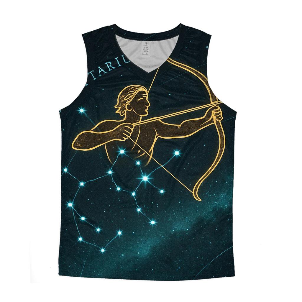 Sagittarius Archer Star Map cotton sleeveless tops