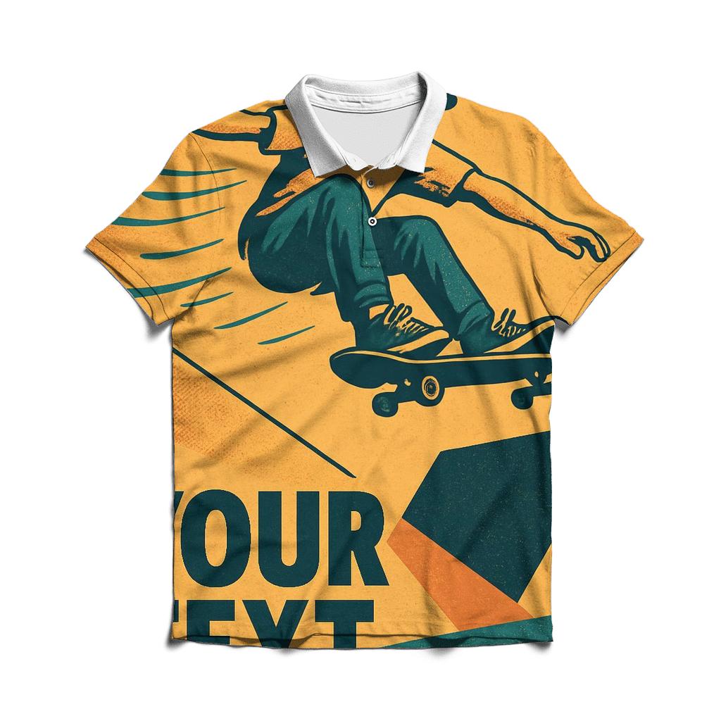 Retro Skate Park Vibes custom polo shirts
