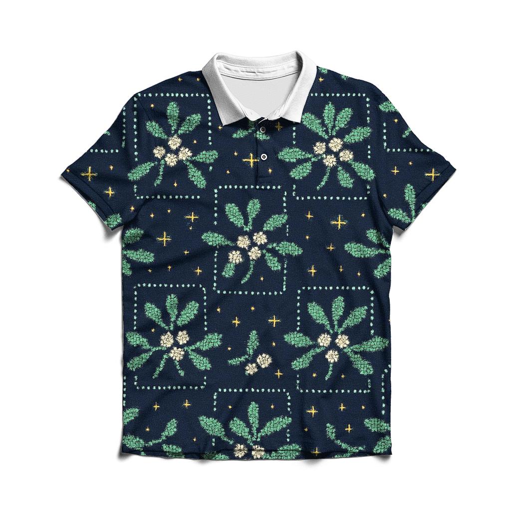 Merry Mistletoe Confetti Design casual sports polo shirts
