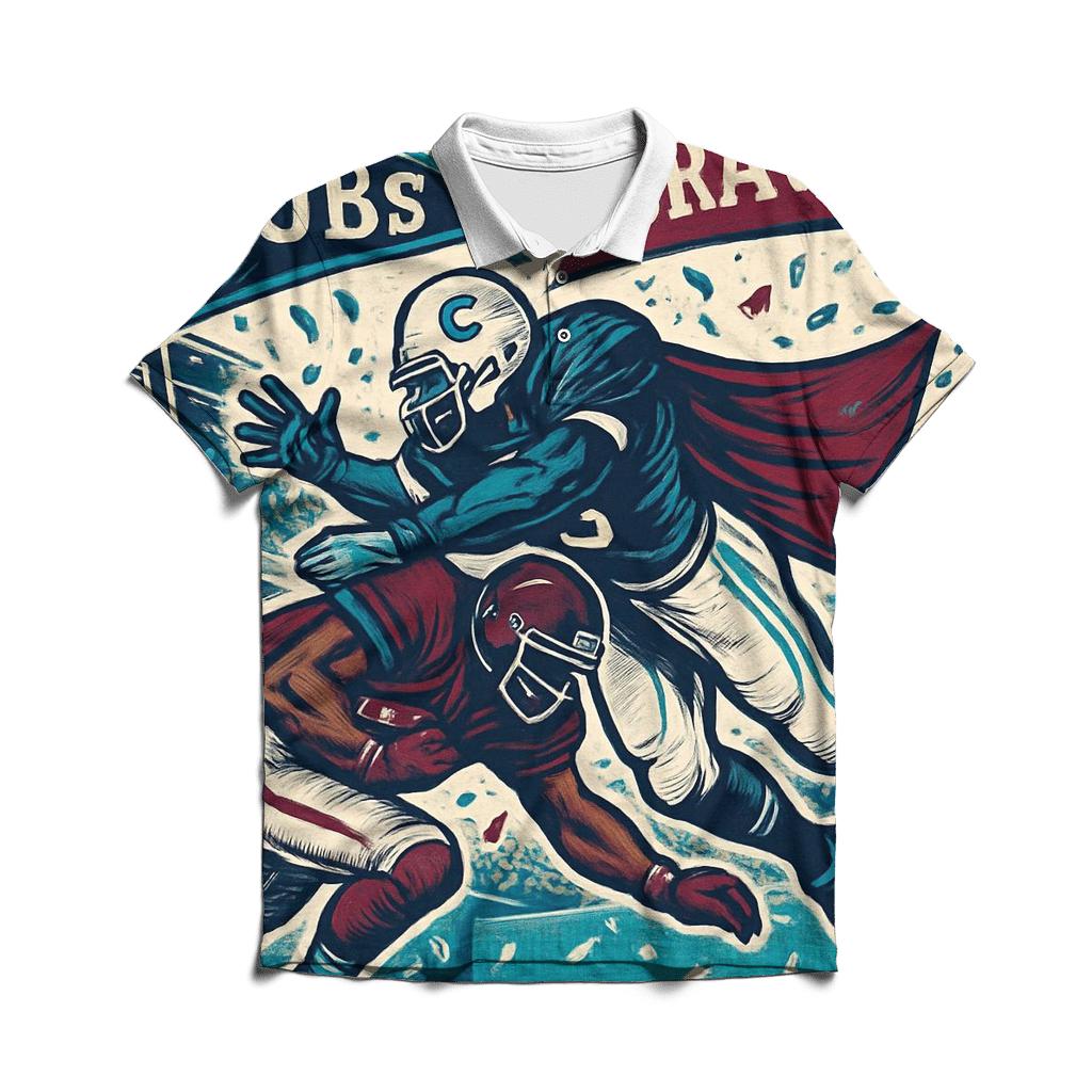 Pennant Rush Tackle personalized polo shirts