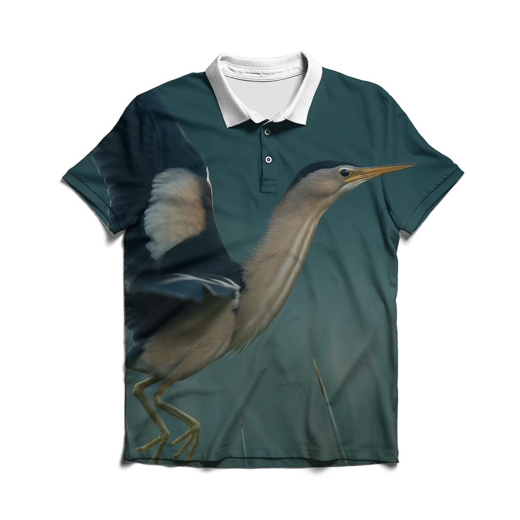 Marshlight Bittern Rise embroidered polo tops