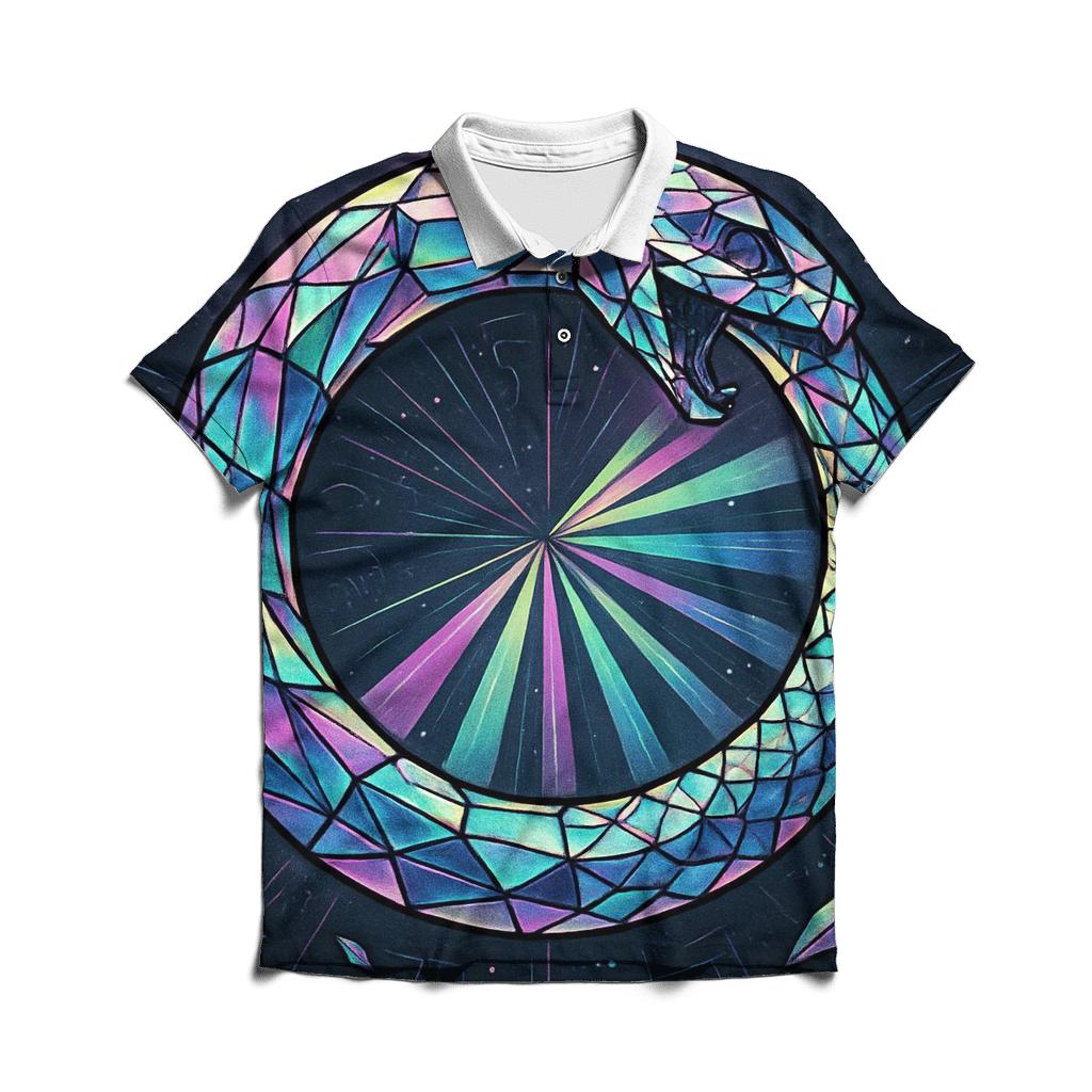 Chromatic Ouroboros Prism custom polo shirts