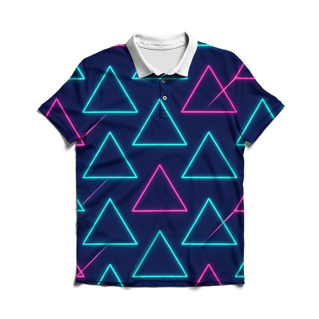 Laser Triangle Wave designer slim fit polos