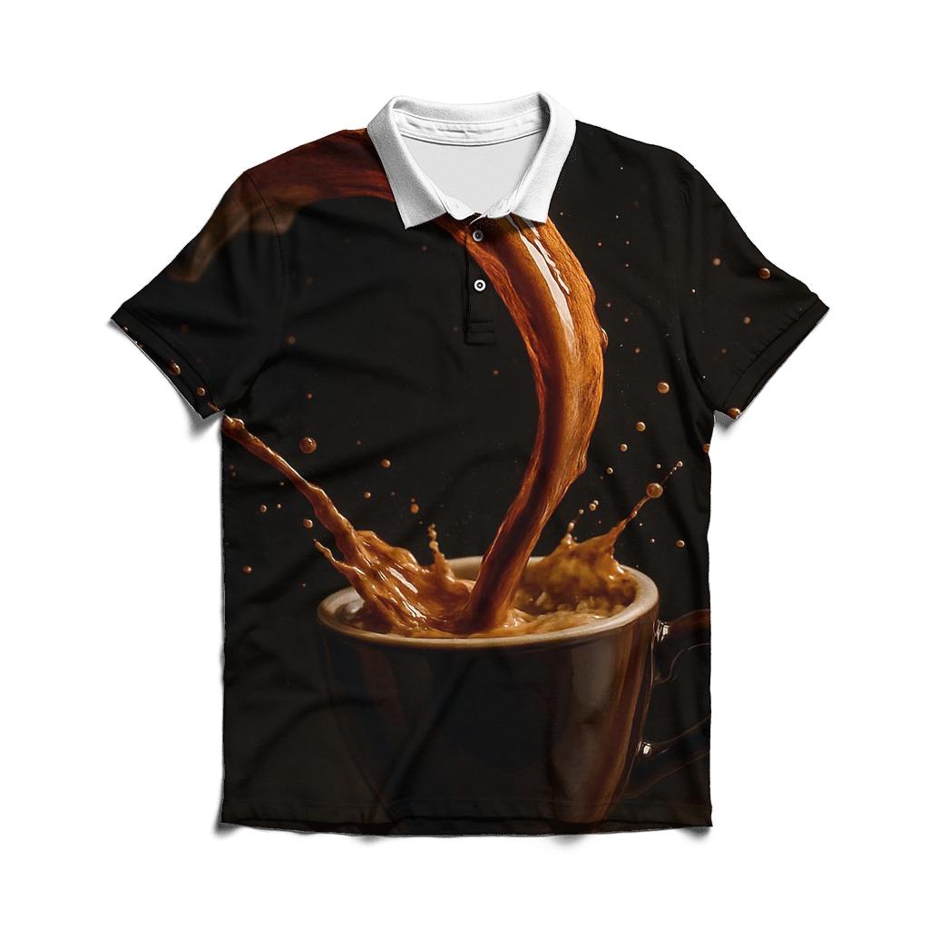 Espresso Arc personalized polo shirts