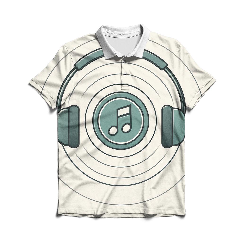 Headphone Orbit Diagram embroidered polo tops