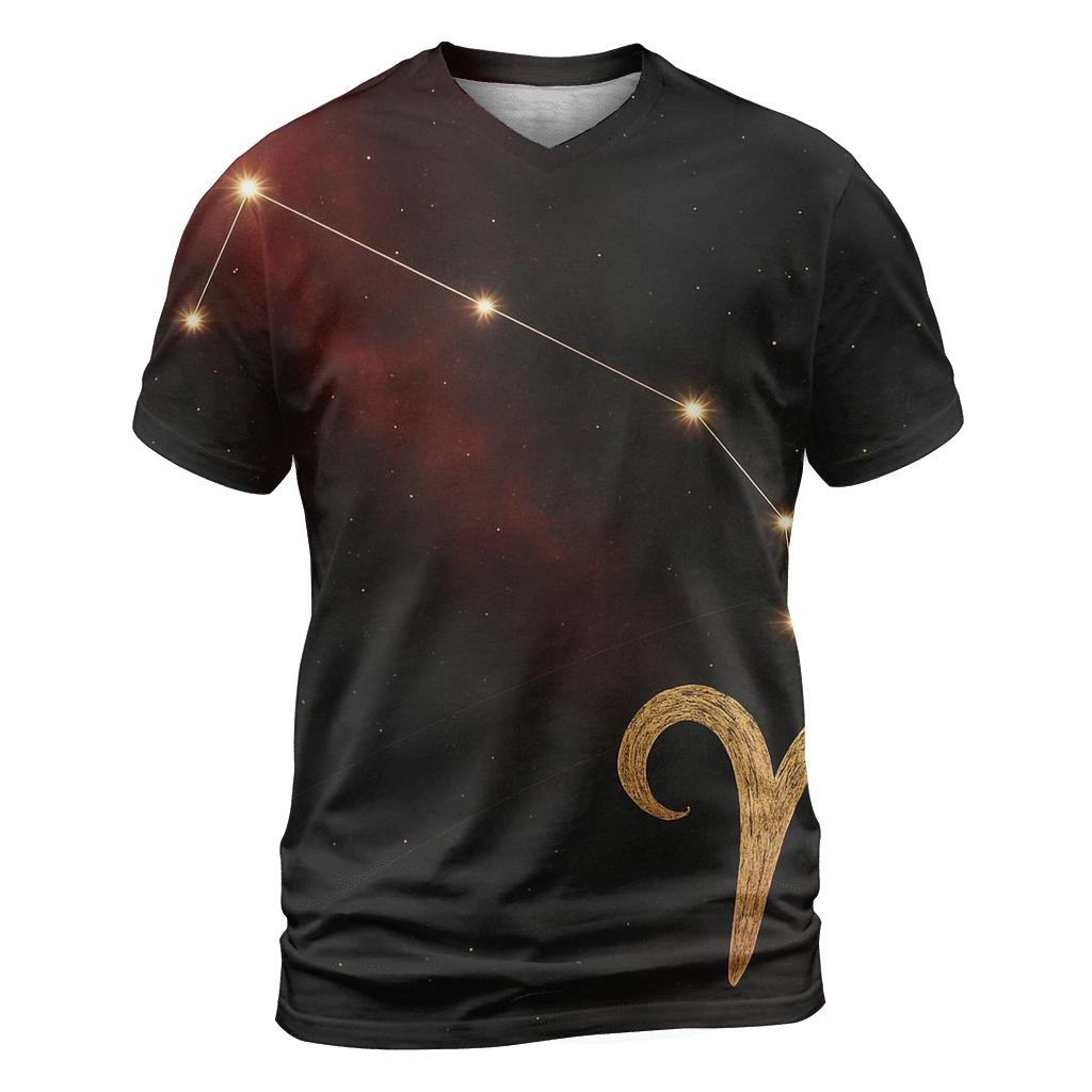 Celestial Aries Constellation Map designer pattern shirts