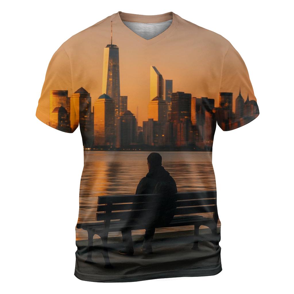Hudson Sunset Reflection designer pattern shirts