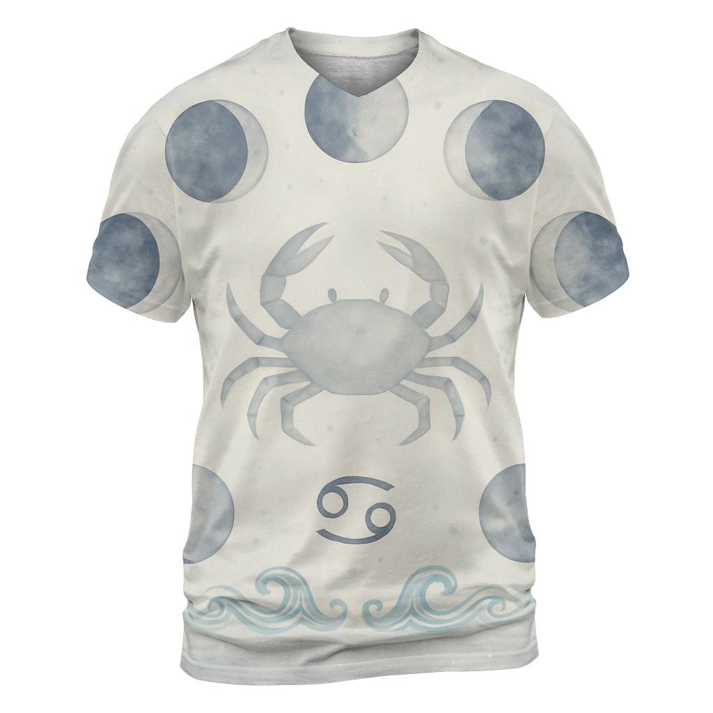 Lunar Phases Cancer Moon Cycle trendy printed shirt styles