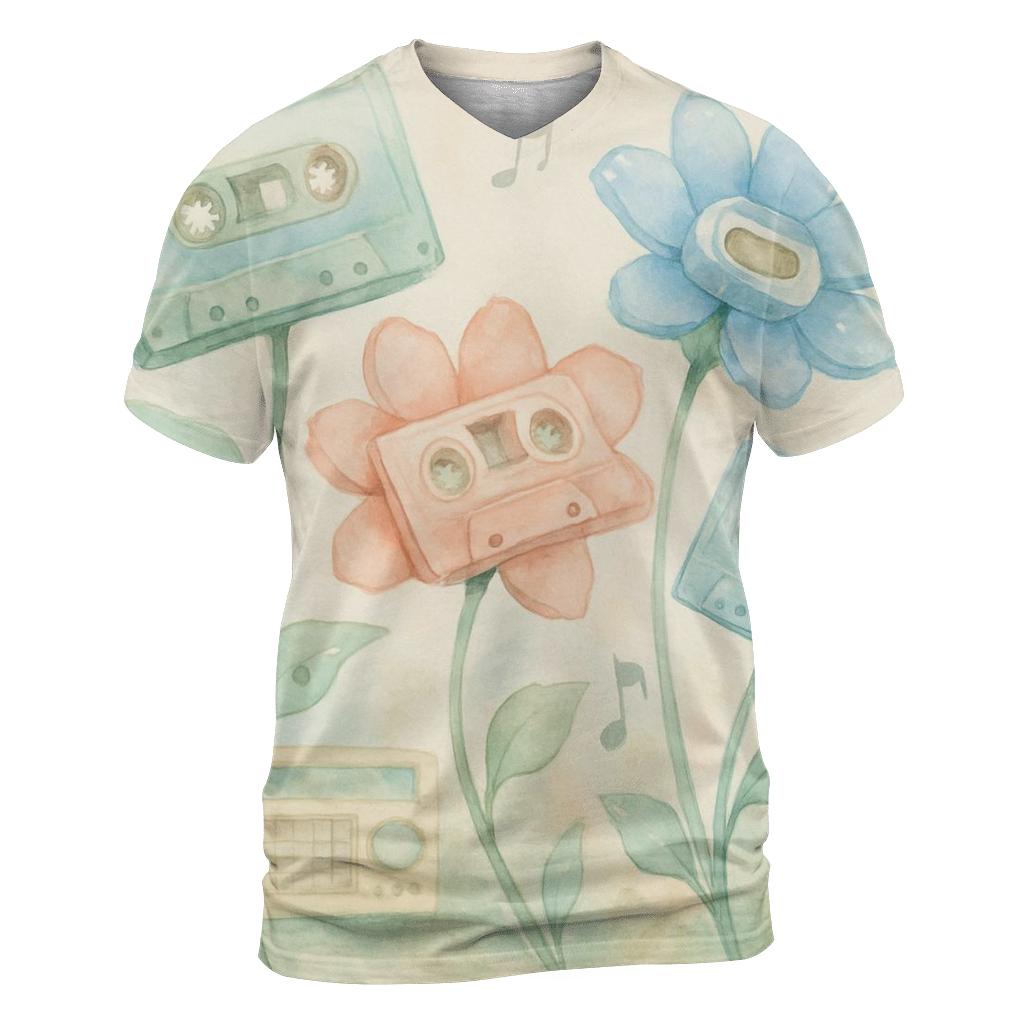 Cassette Garden trendy printed shirt styles
