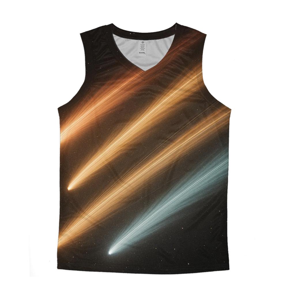 Comet Fan Overprint casual summer tank tops