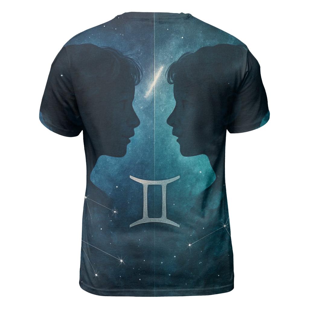 Gemini Twin Nebula Portrait artistic all-over print tops