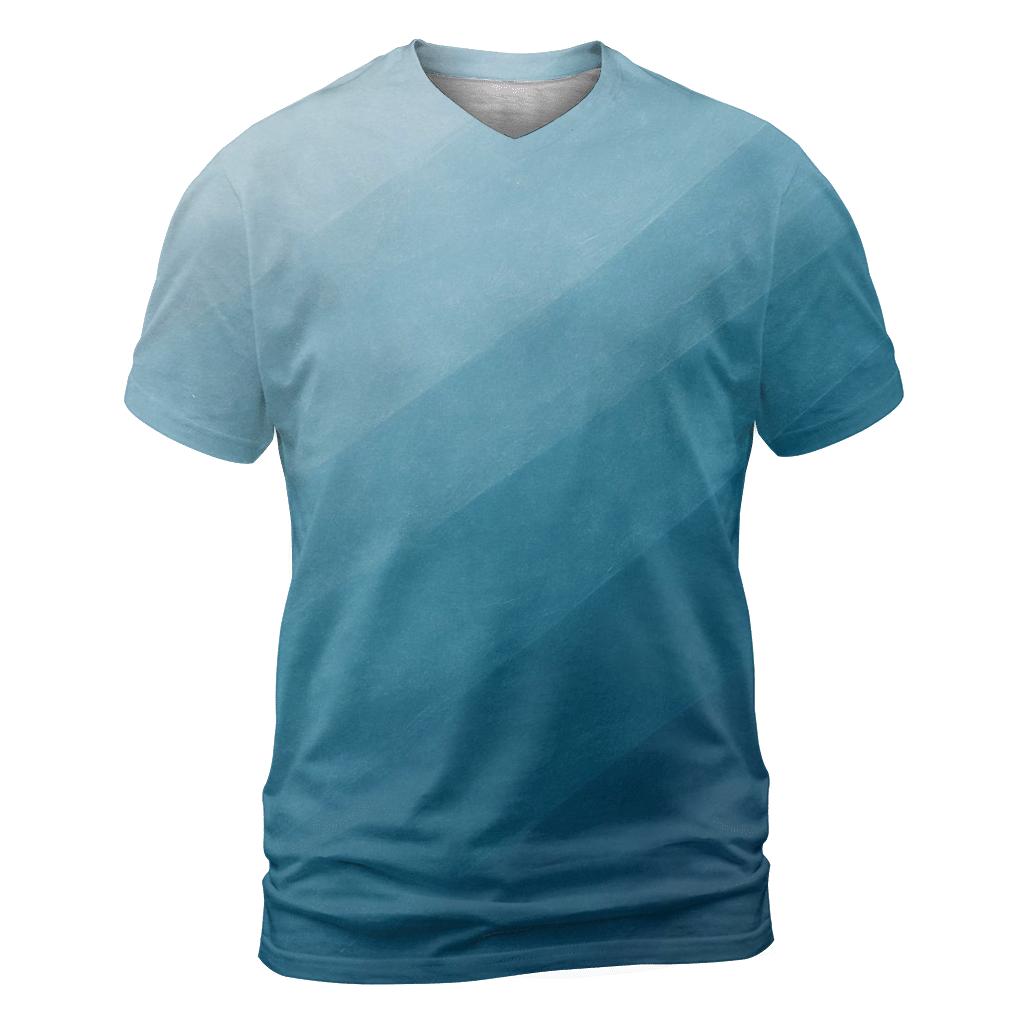 Glacier Blue Drift creative print fashion shirts