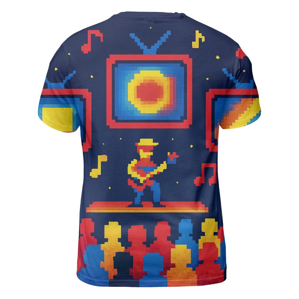 Pixel Concert Night unique graphic print tees